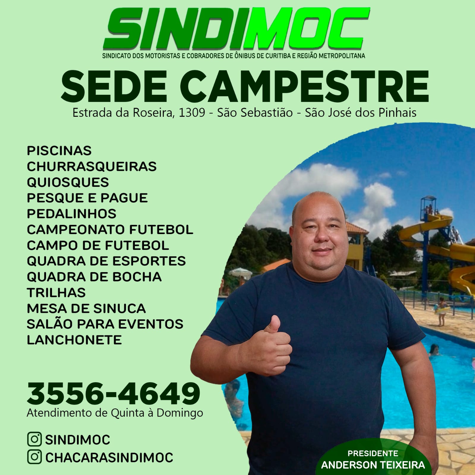 Venha para a nossa sede campestre!