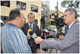 Presidente Anderson Teixeira dando Entrevista antes da seção