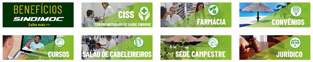 1. Maiores informações sobre os principais serviços ofertados aos motoristas e cobradores sindicalizados: Centro Integrado de Saúde, Farmácia, Convênios, Cursos Digitais, Salão de Cabeleireiros, Sede Campestre, Jurídico, entre outros.