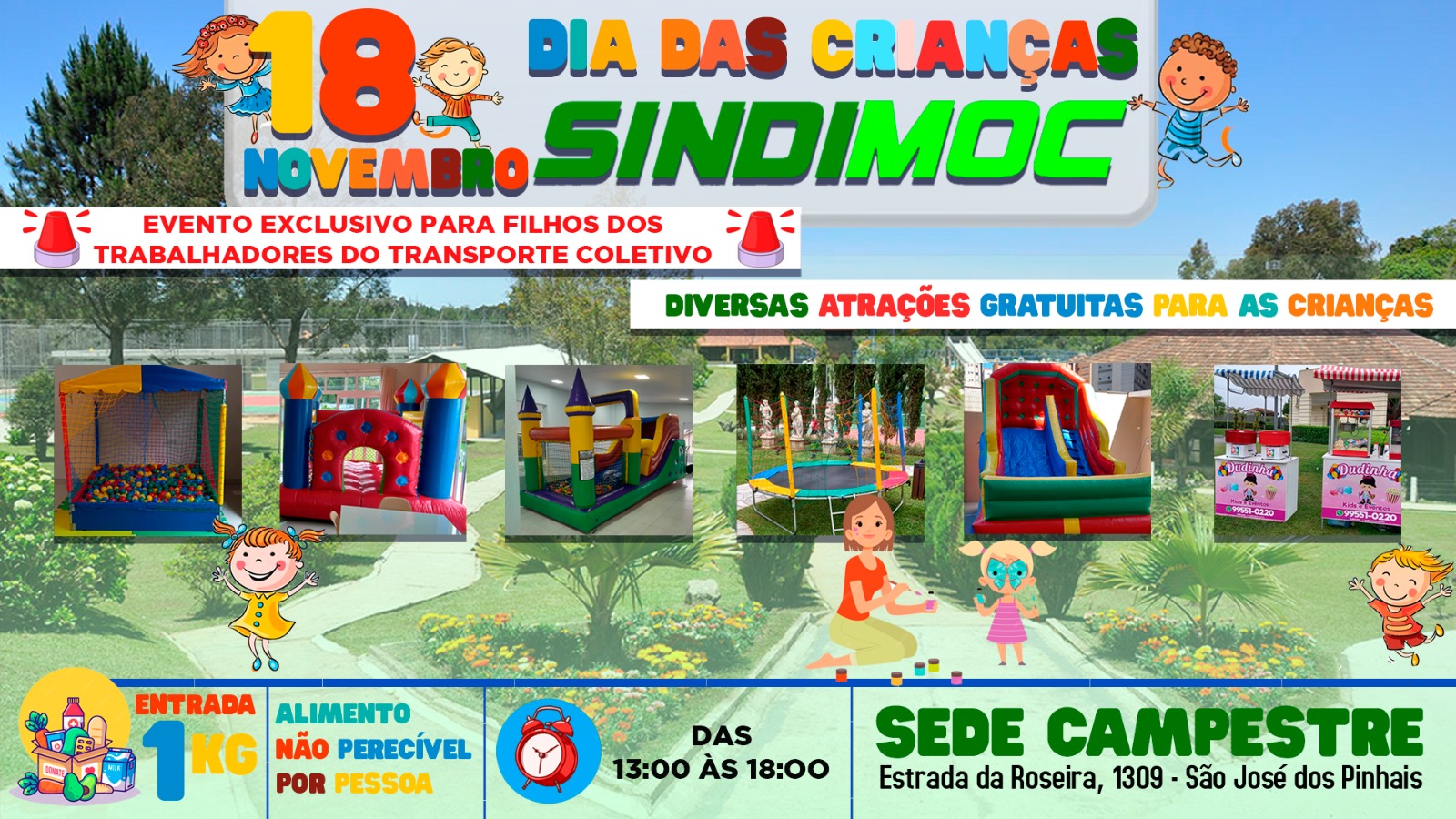 Dia das Crianças Sindimoc chegou!