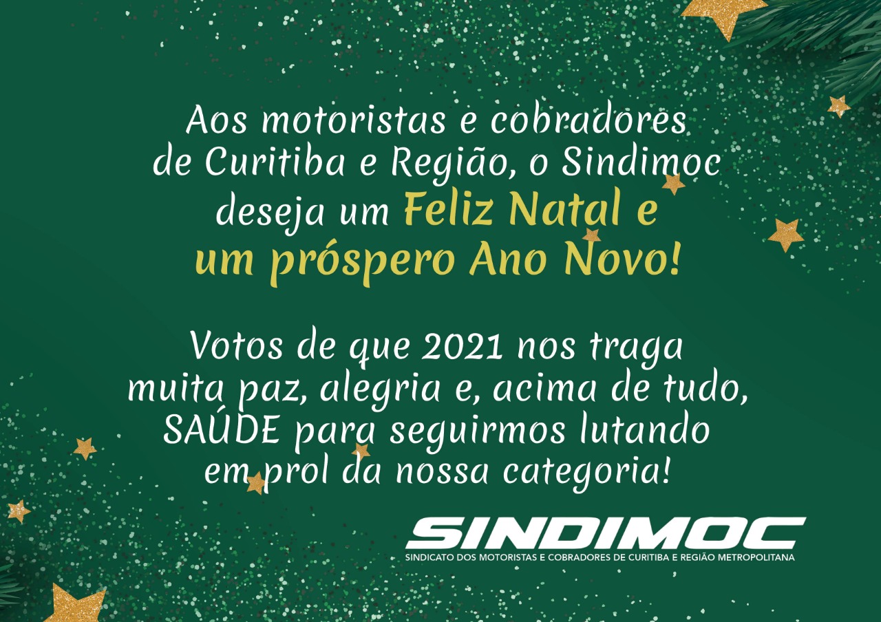 Um Feliz Natal e próspero Ano Novo aos motoristas e cobradores do transporte coletivo!