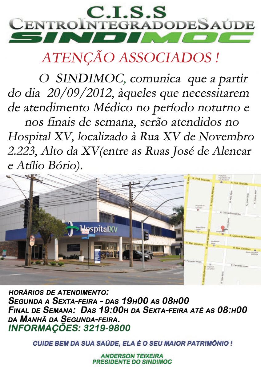 Novo Hospital para Atendimento de Emergência no Período Noturno e em Fins de Semana - HOSPITAL XV