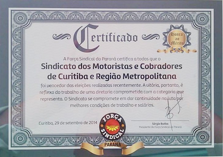 Sindimoc é homenageado pela Força Sindical