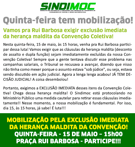 Mobilização da categoria