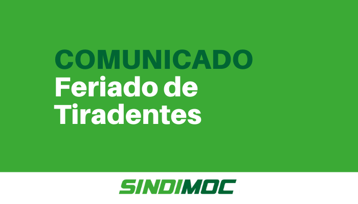 Comunicado - Atividades no Feriado de Tiradentes