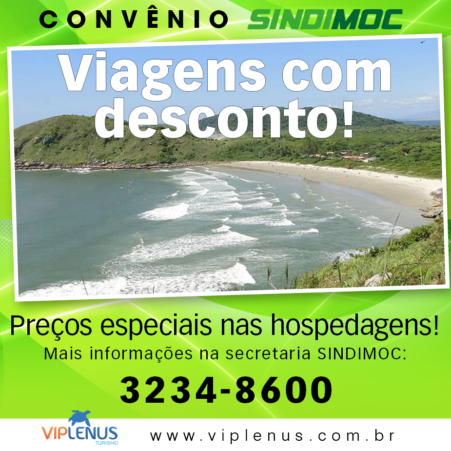 Monte seu pacote de viagem com o SINDIMOC 