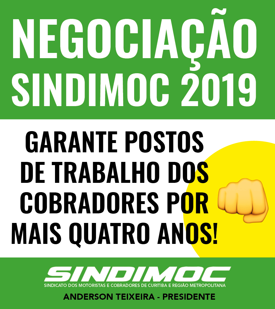 Acordo coletivo garante posto de trabalho dos cobradores por mais quatro anos