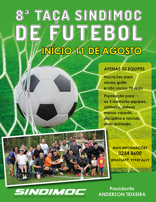 VEM AI A 8ª TAÇA SINDIMOC DE FUTEBOL 