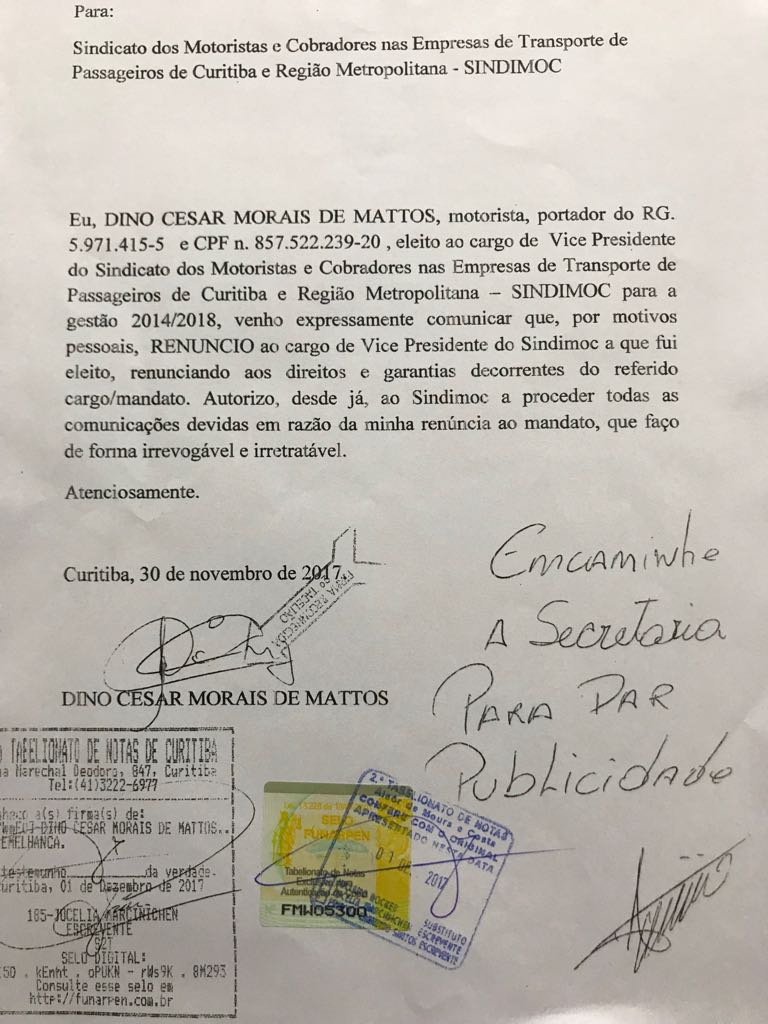 Às vésperas do julgamento, vice-presidente Dino César renuncia